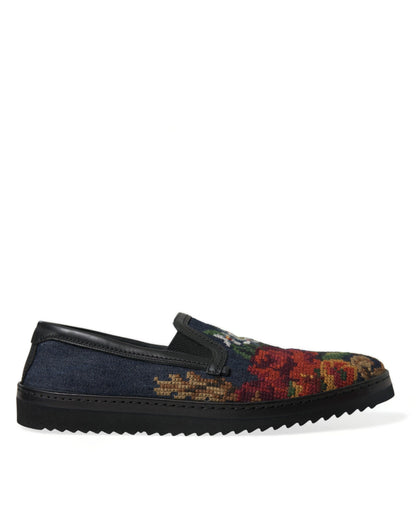  - Elegant Multicolor Floral Loafers