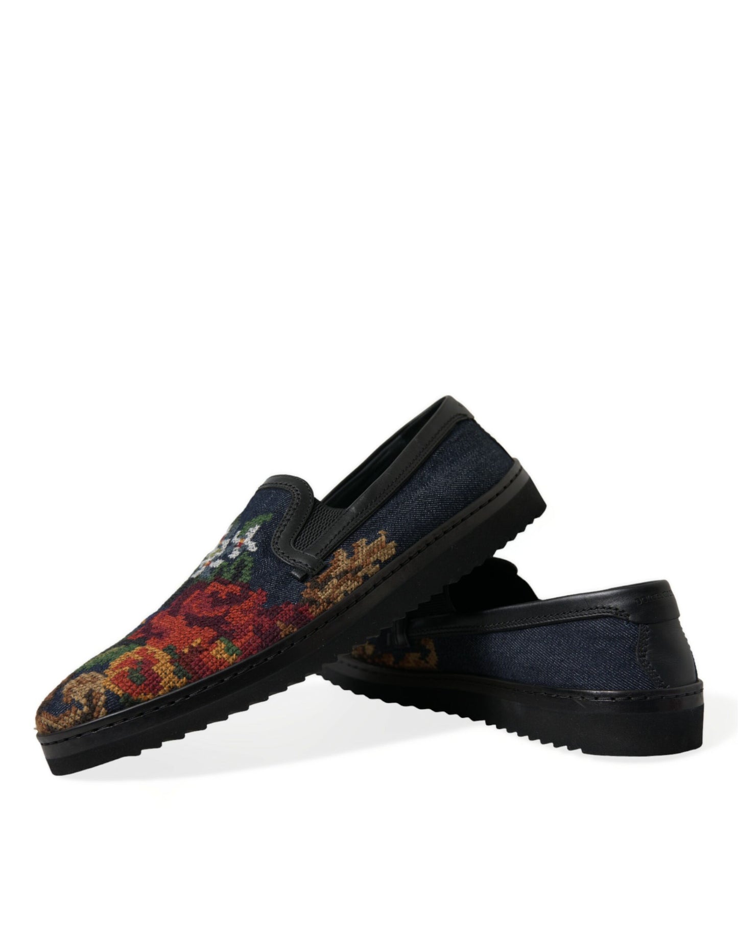  - Elegant Multicolor Floral Loafers