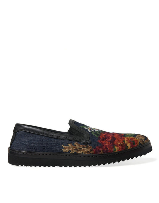  - Elegant Multicolor Floral Loafers