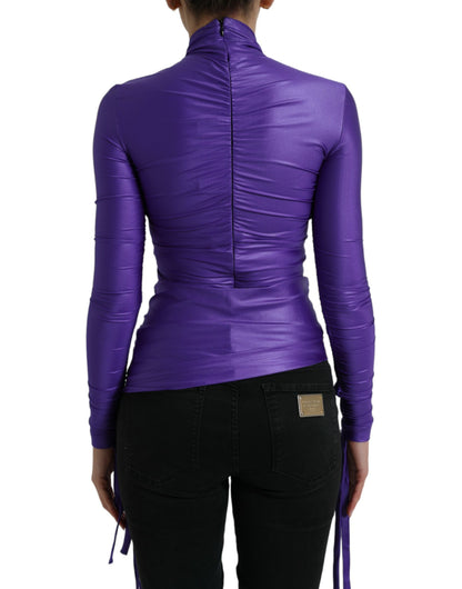  - Elegant Long Sleeve Zip-Back Top