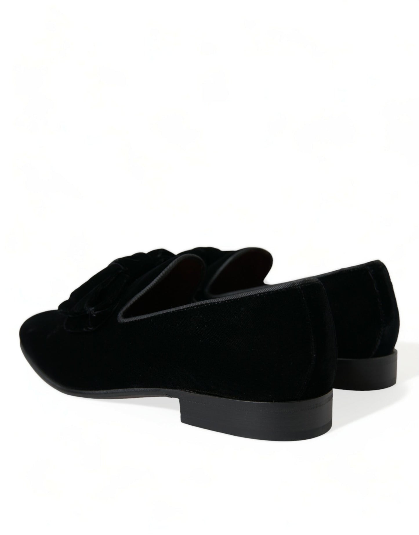  - Elegant Black Velvet Loafers - Men's Luxury Footwear