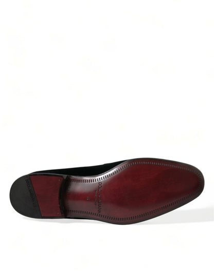  - Elegant Black Velvet Loafers - Men's Luxury Footwear