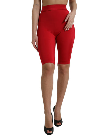  - Chic Red High Waist Leggings Pants