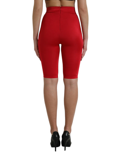  - Chic Red High Waist Leggings Pants