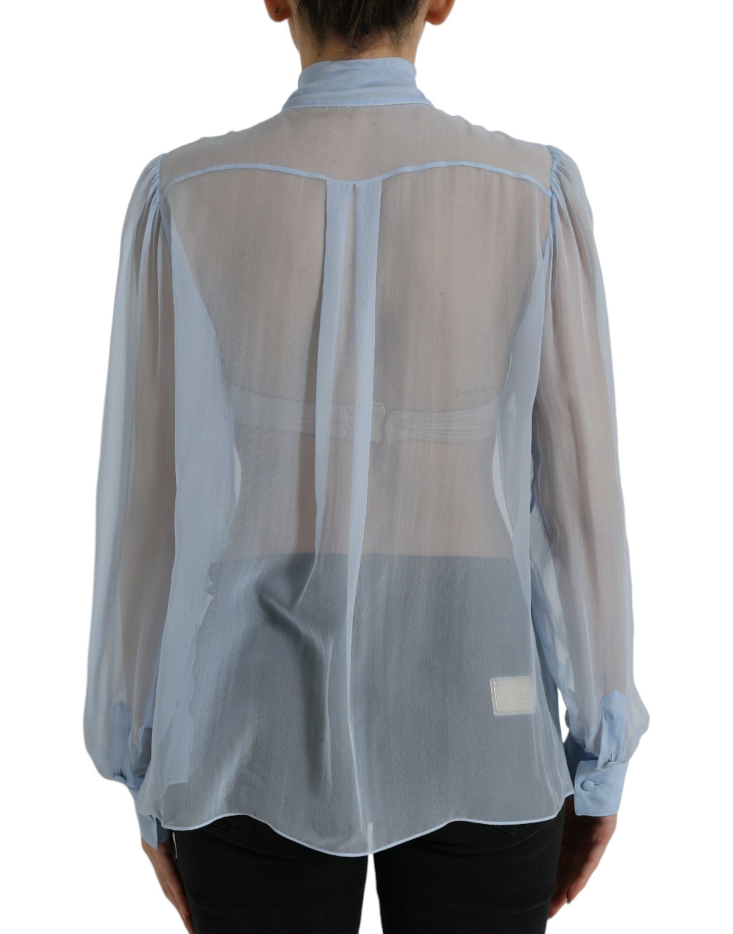  - Elegant Silk Long Sleeve Blouse