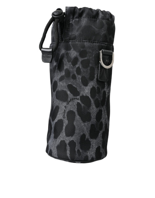  - Chic Leopard Print Round Bottle Cage