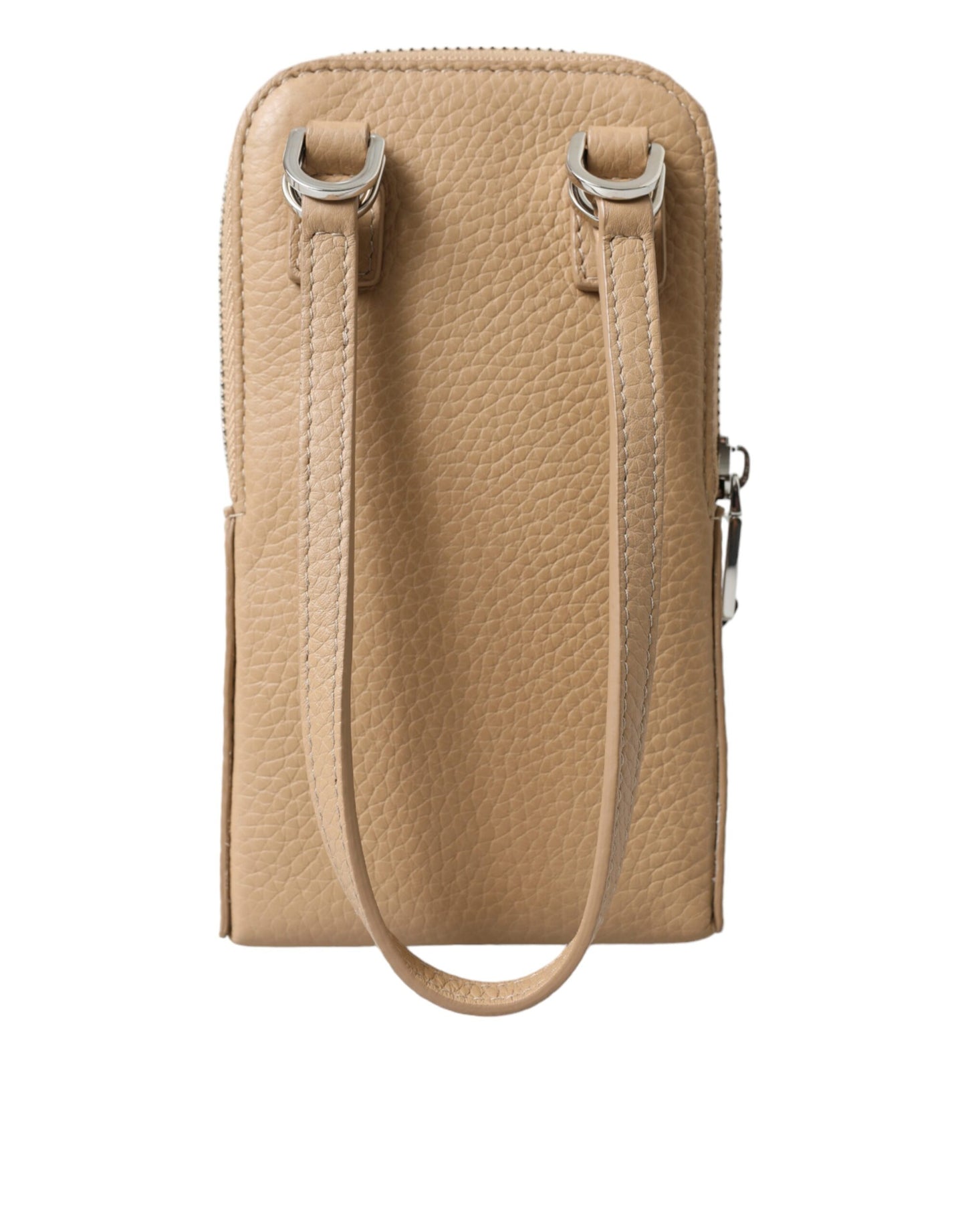  - Elegant Beige Leather Crossbody Phone Bag