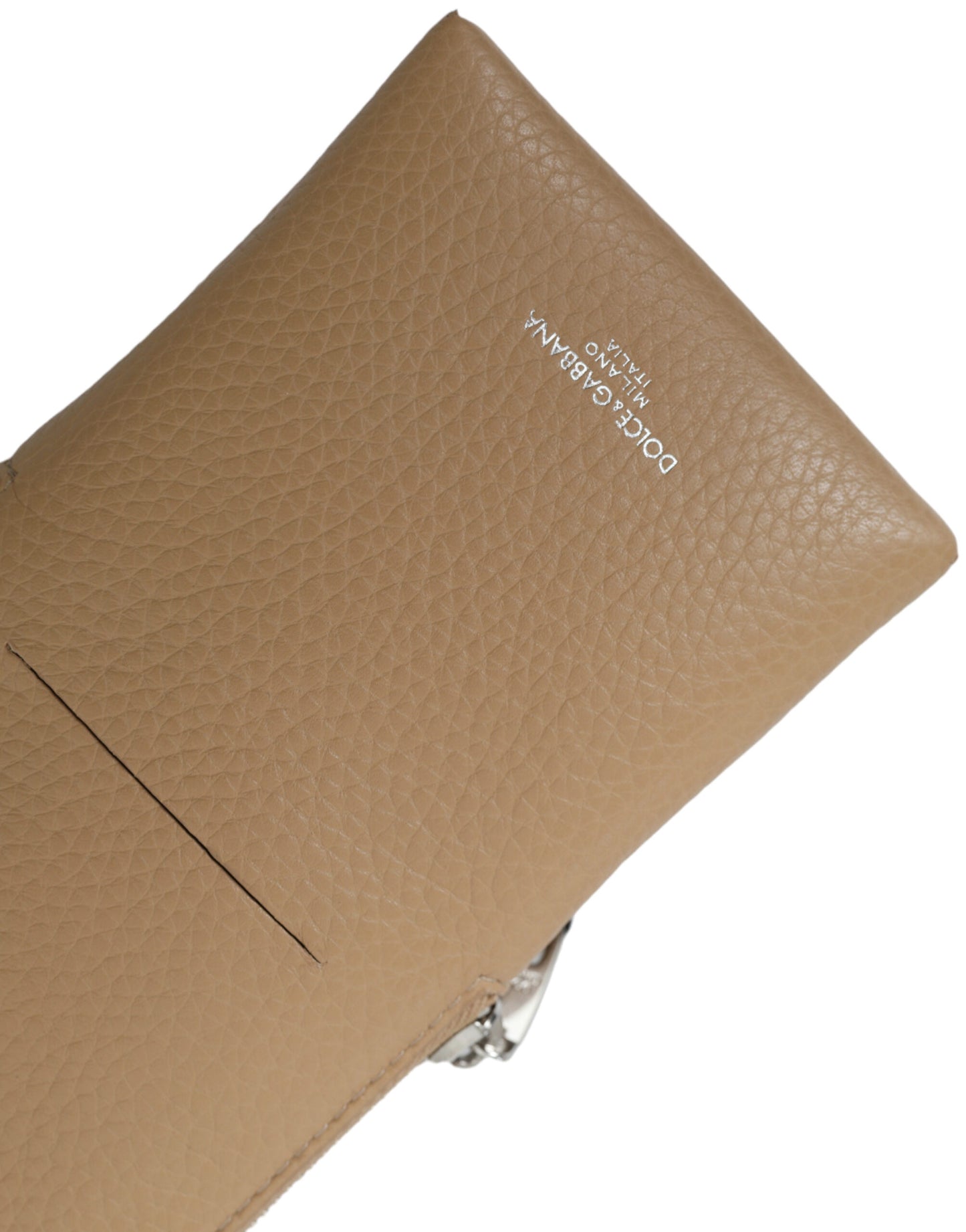  - Elegant Beige Leather Crossbody Phone Bag