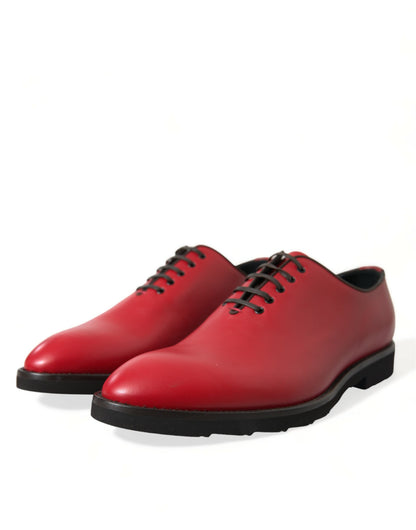  - Elegant Red Leather Oxford Dress Shoes