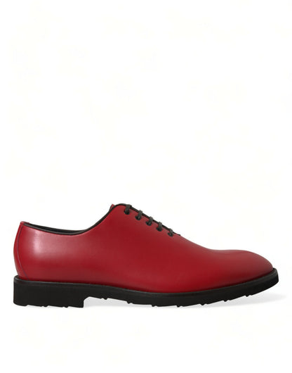  - Elegant Red Leather Oxford Dress Shoes