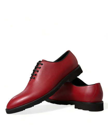  - Elegant Red Leather Oxford Dress Shoes