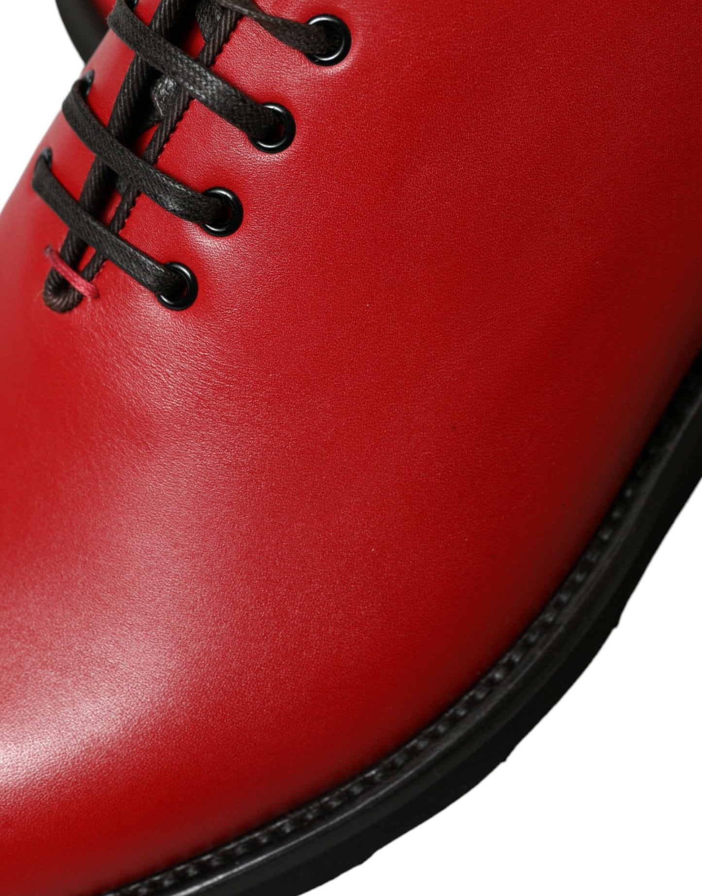  - Elegant Red Leather Oxford Dress Shoes