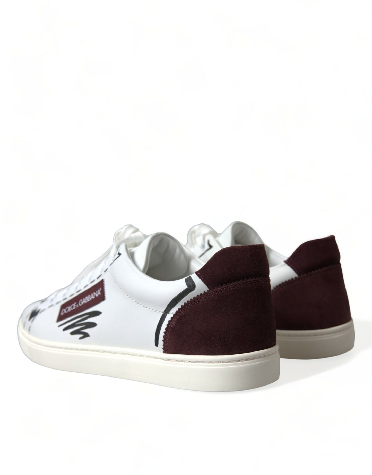  - Exclusive White Bordeaux Low Top Sneakers