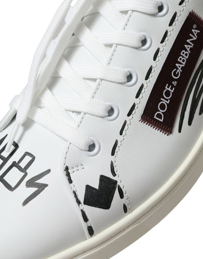  - Exclusive White Bordeaux Low Top Sneakers