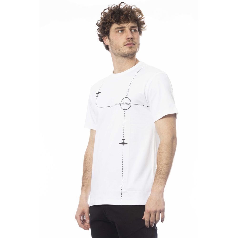  - White Cotton Men T-Shirt