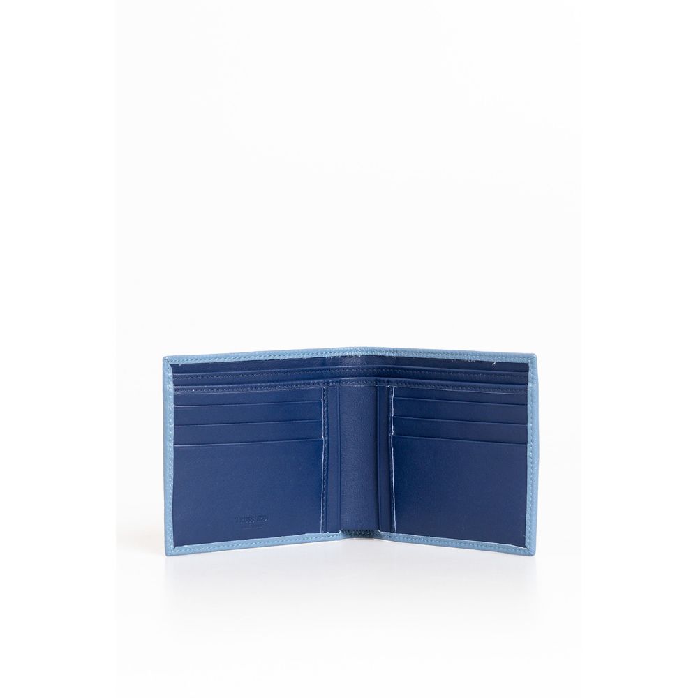  - Light Blue Leather Men Wallet