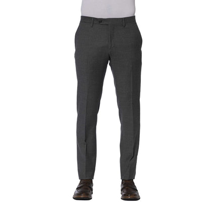  - Gray Wool Men Trouser