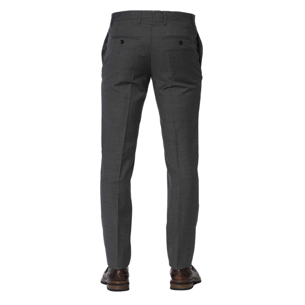  - Gray Wool Men Trouser