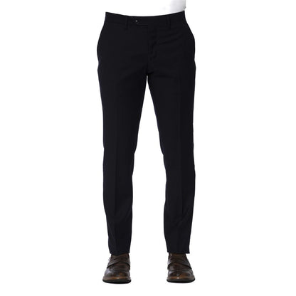  - Blue Wool Men Trouser