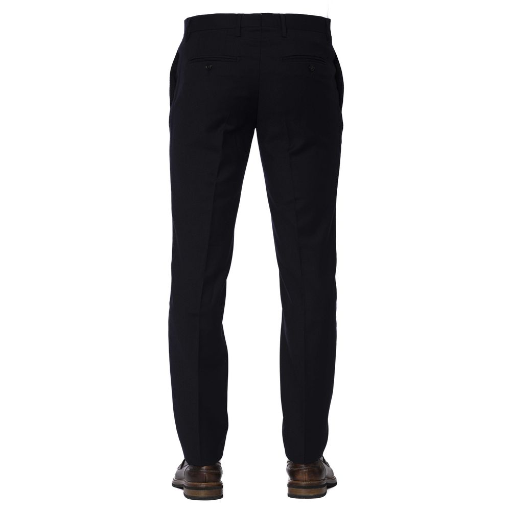  - Blue Wool Men Trouser