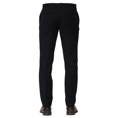  - Blue Wool Men Trouser