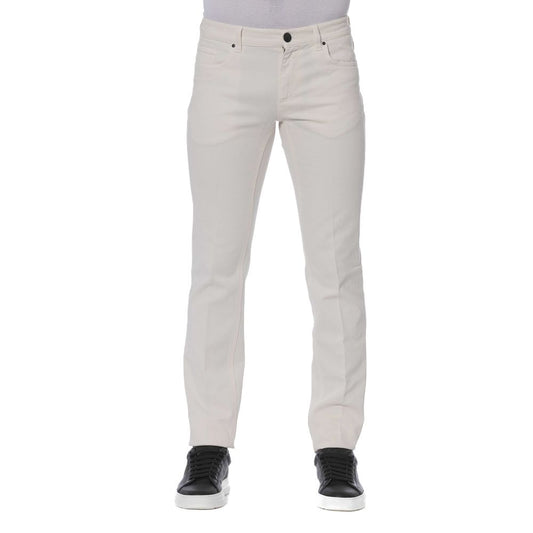  - White Cotton Men Jeans