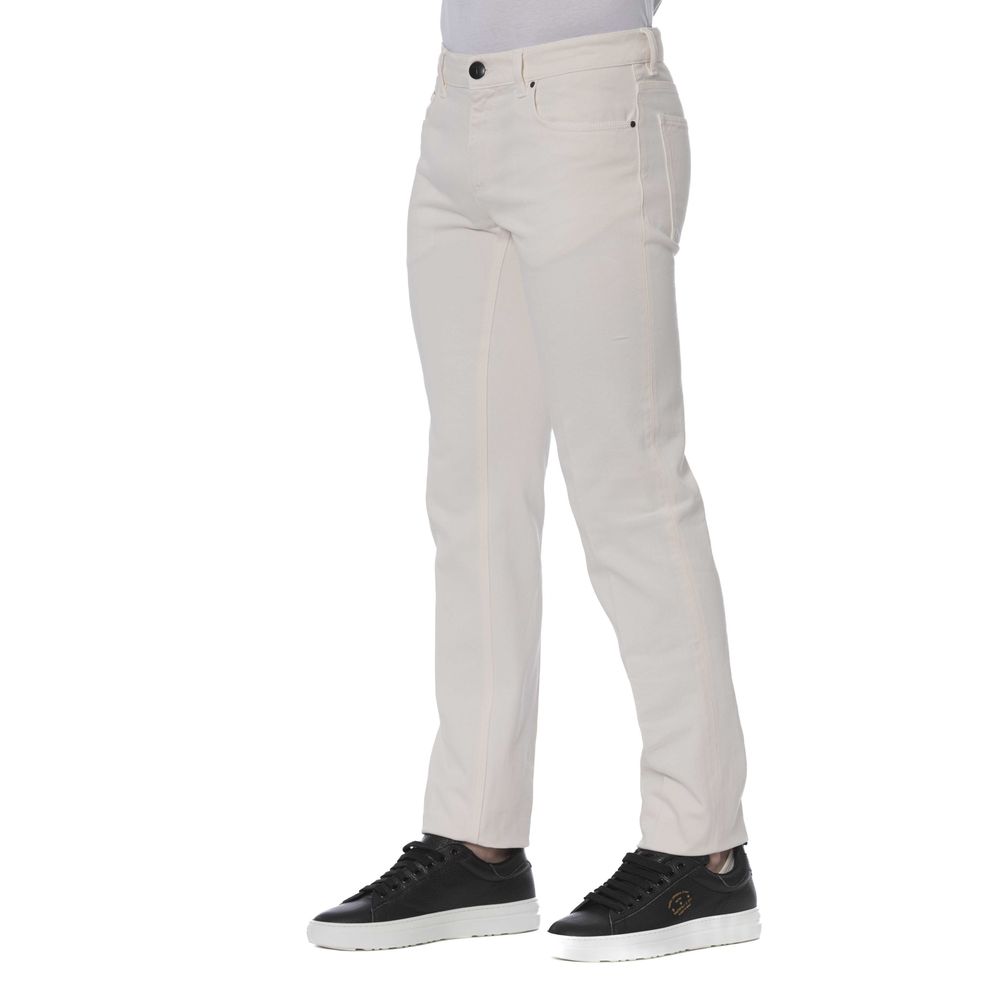  - White Cotton Men Jeans