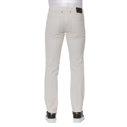  - White Cotton Men Jeans