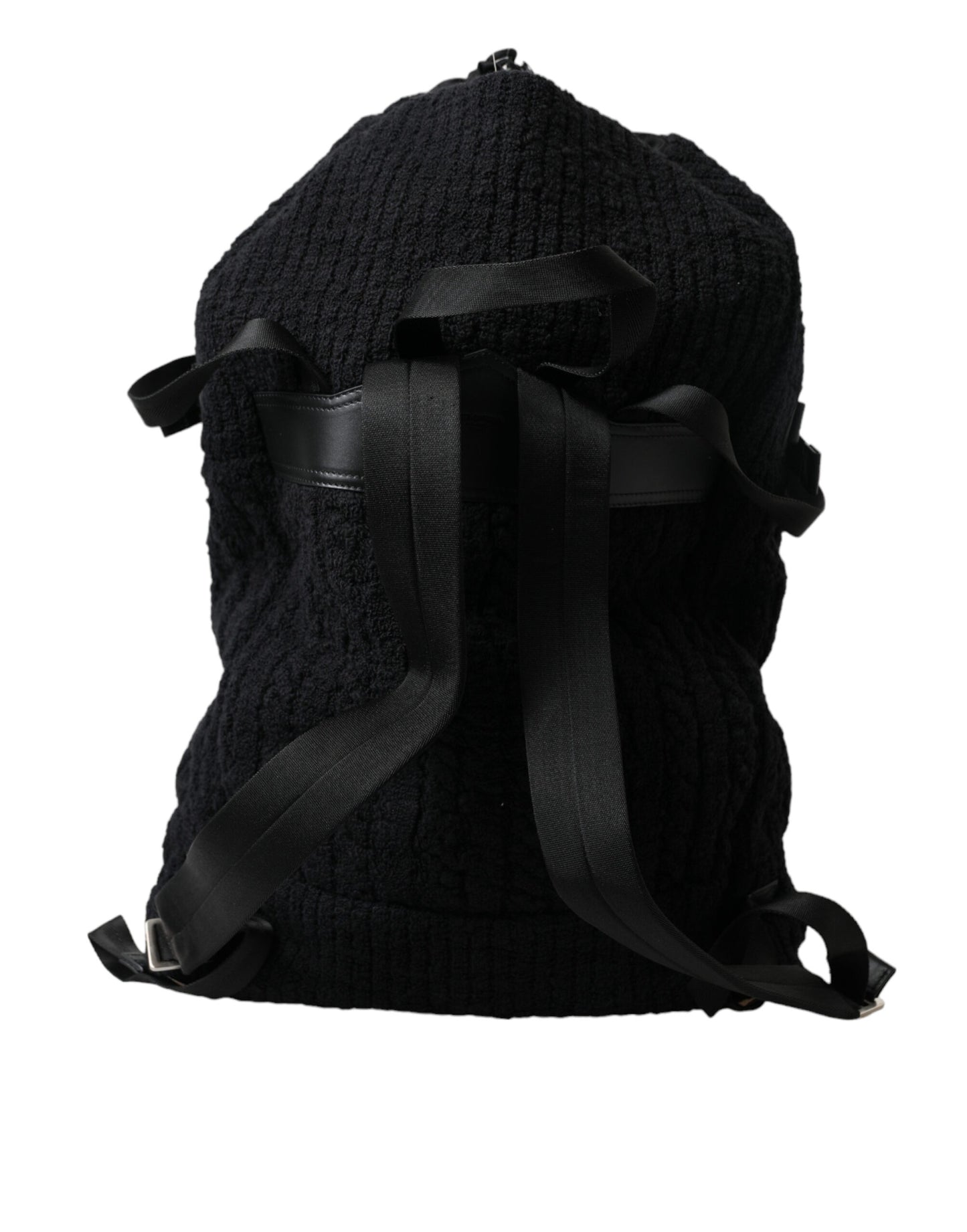  - Elegant Tricot Wool-Blend Backpack in Black