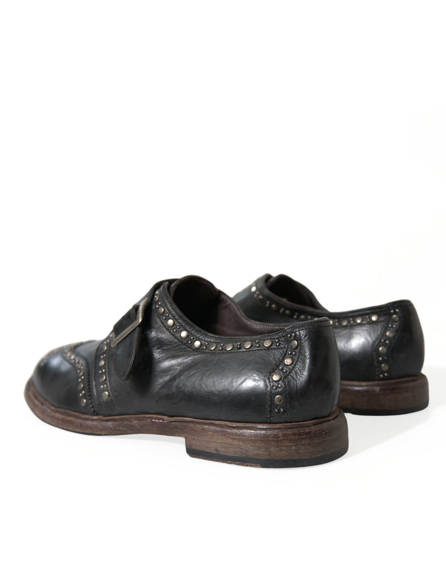  - Elegant Calfskin Leather Monk Straps