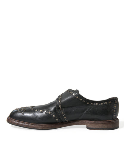  - Elegant Calfskin Leather Monk Straps