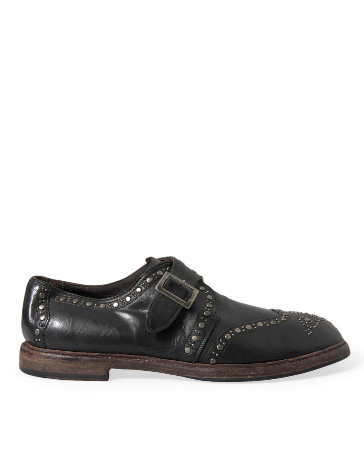  - Elegant Calfskin Leather Monk Straps