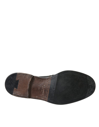  - Elegant Calfskin Leather Monk Straps