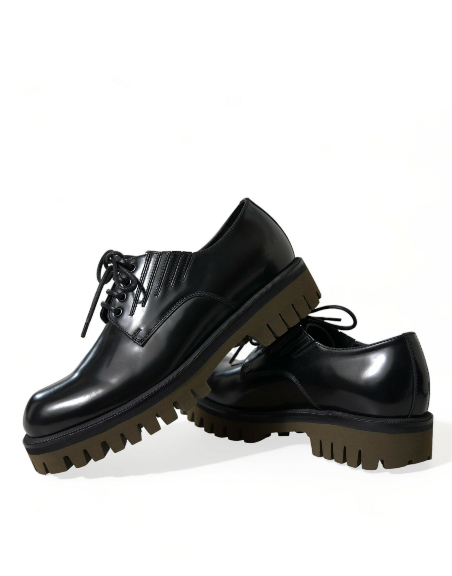  - Elegant Black Leather Derby Dress Shoes