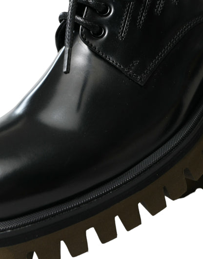  - Elegant Black Leather Derby Dress Shoes