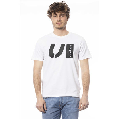  - White Cotton Men T-Shirt