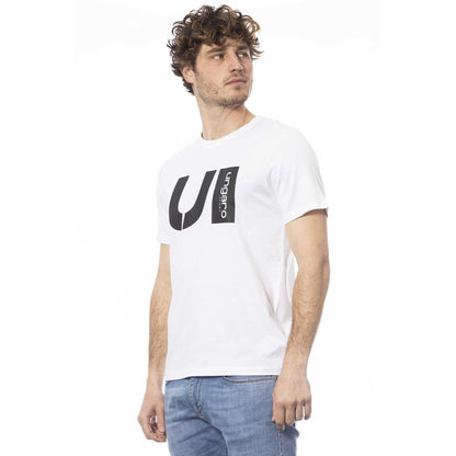  - White Cotton Men T-Shirt