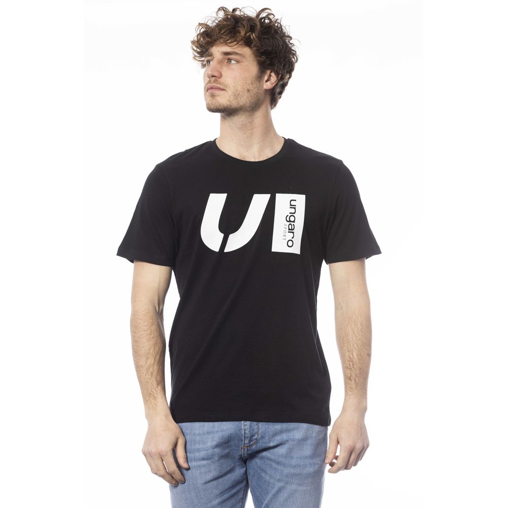  - Black Cotton Men T-Shirt