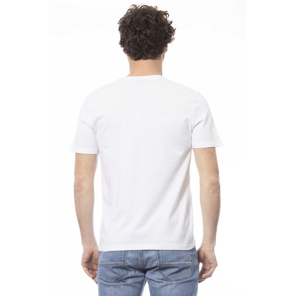  - White Cotton Men T-Shirt