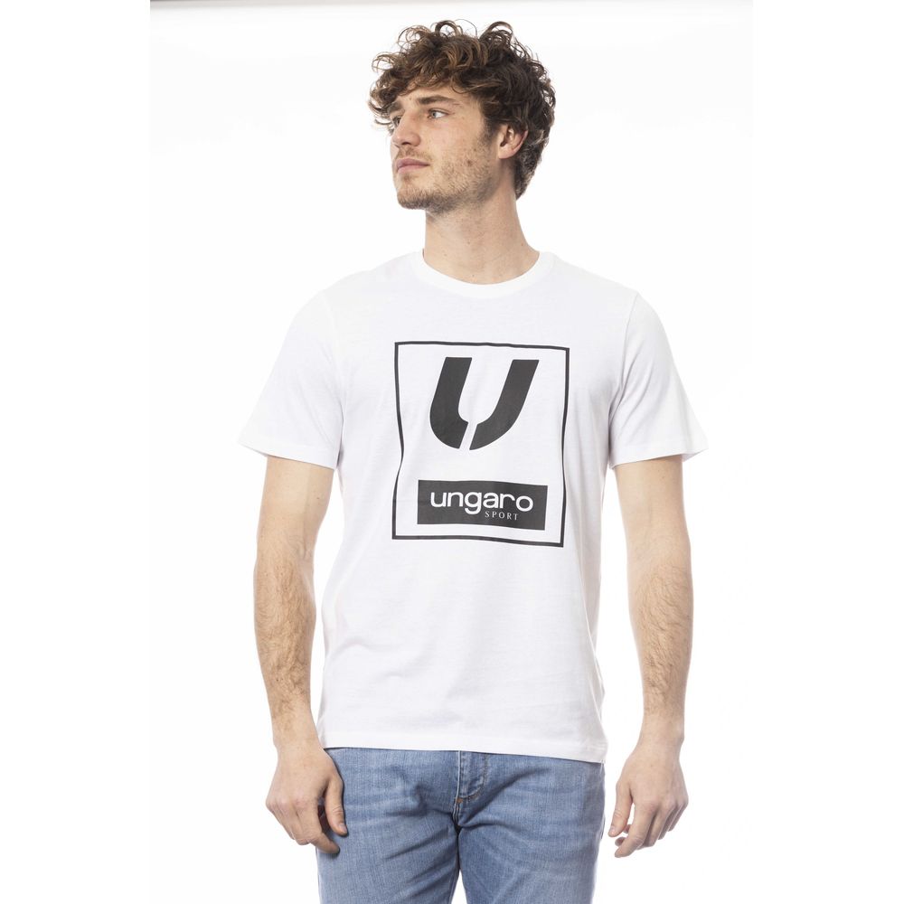  - White Cotton Men T-Shirt