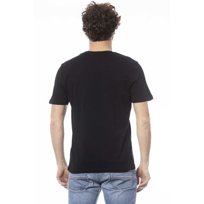  - Black Cotton Men T-Shirt