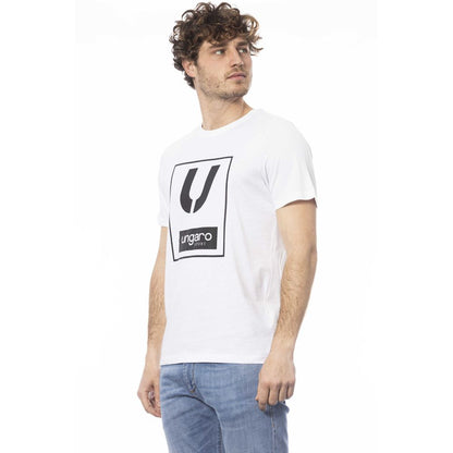  - White Cotton Men T-Shirt