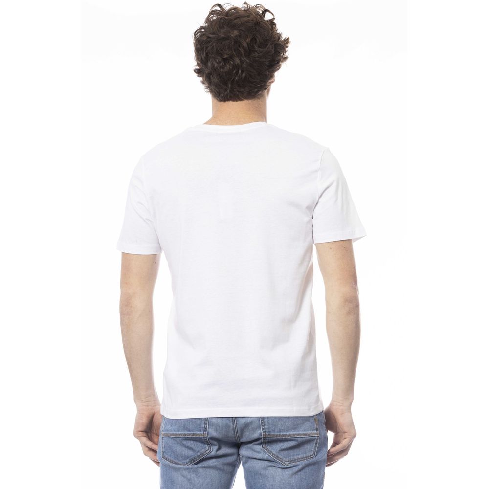  - White Cotton Men T-Shirt