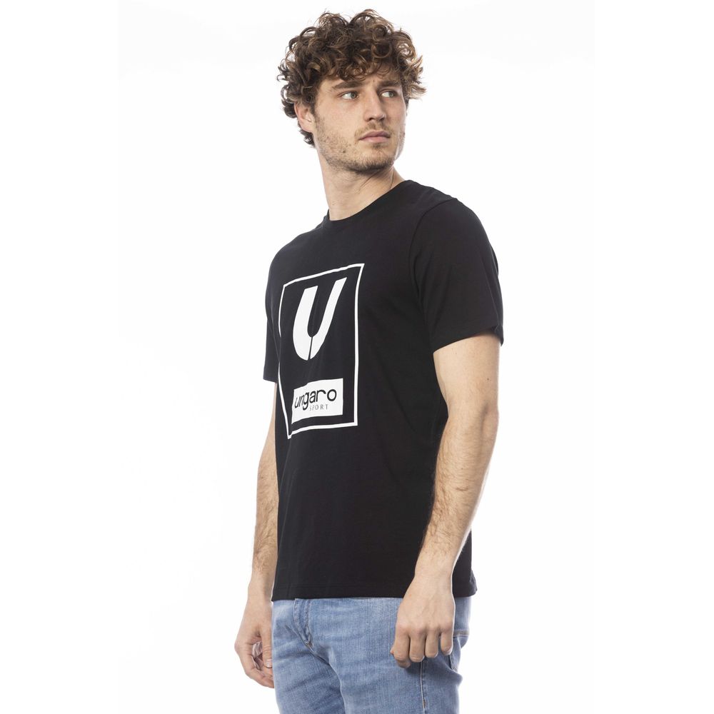  - Black Cotton Men T-Shirt