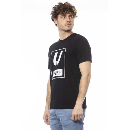  - Black Cotton Men T-Shirt