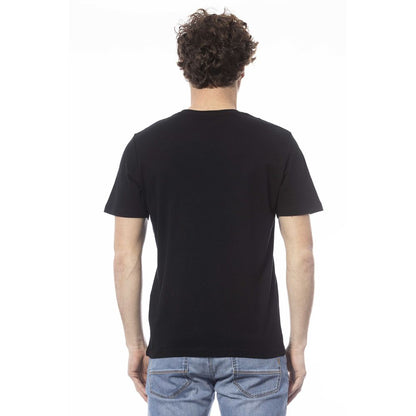  - Black Cotton Men T-Shirt