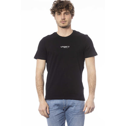  - Black Cotton Men T-Shirt