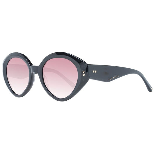 Ted Baker Women’s Sunglasses – Black Cat Eye Frame with Rose Gradient Lenses, 51mm