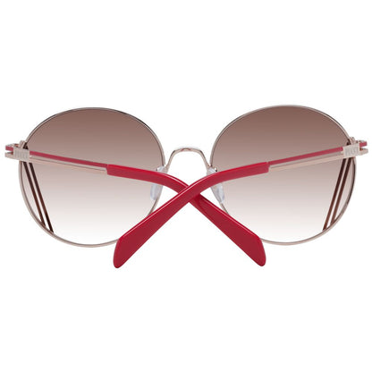 Emilio Pucci Women’s Sunglasses – Rose Gold Frame with Brown Gradient Lenses, 58mm