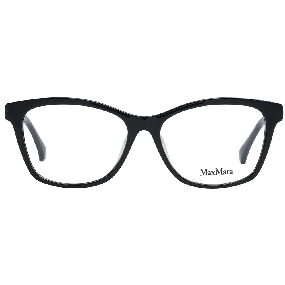 Max Mara Women's Optical Frames – Black Rectangle Design, 54mm